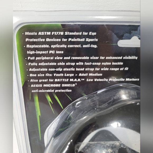 Rival Force Adult Anti-Fog Paintball Helmet Mask Youth LG/ Adult Med - Picture 8 of 8